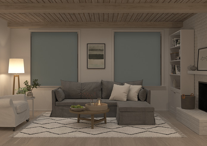Rimini (Blackout), Storm Cloud & Optima Black - Double Roller Blind - Image 7